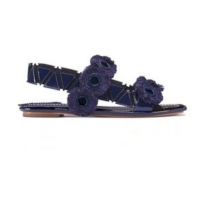 TORY BURCH FREYA EYELET FLAT SANDAL